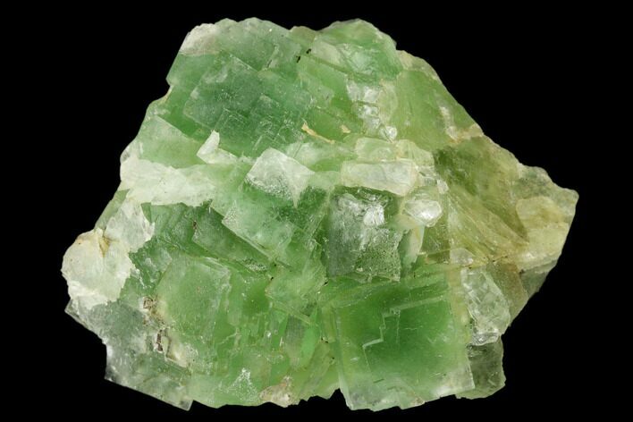 Light-Green, Cubic Fluorite Crystal Cluster - Morocco #174003